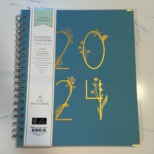 Day Designer | Daily & Monthly Wirebound Hardcover Planning Calendar 2023-2024